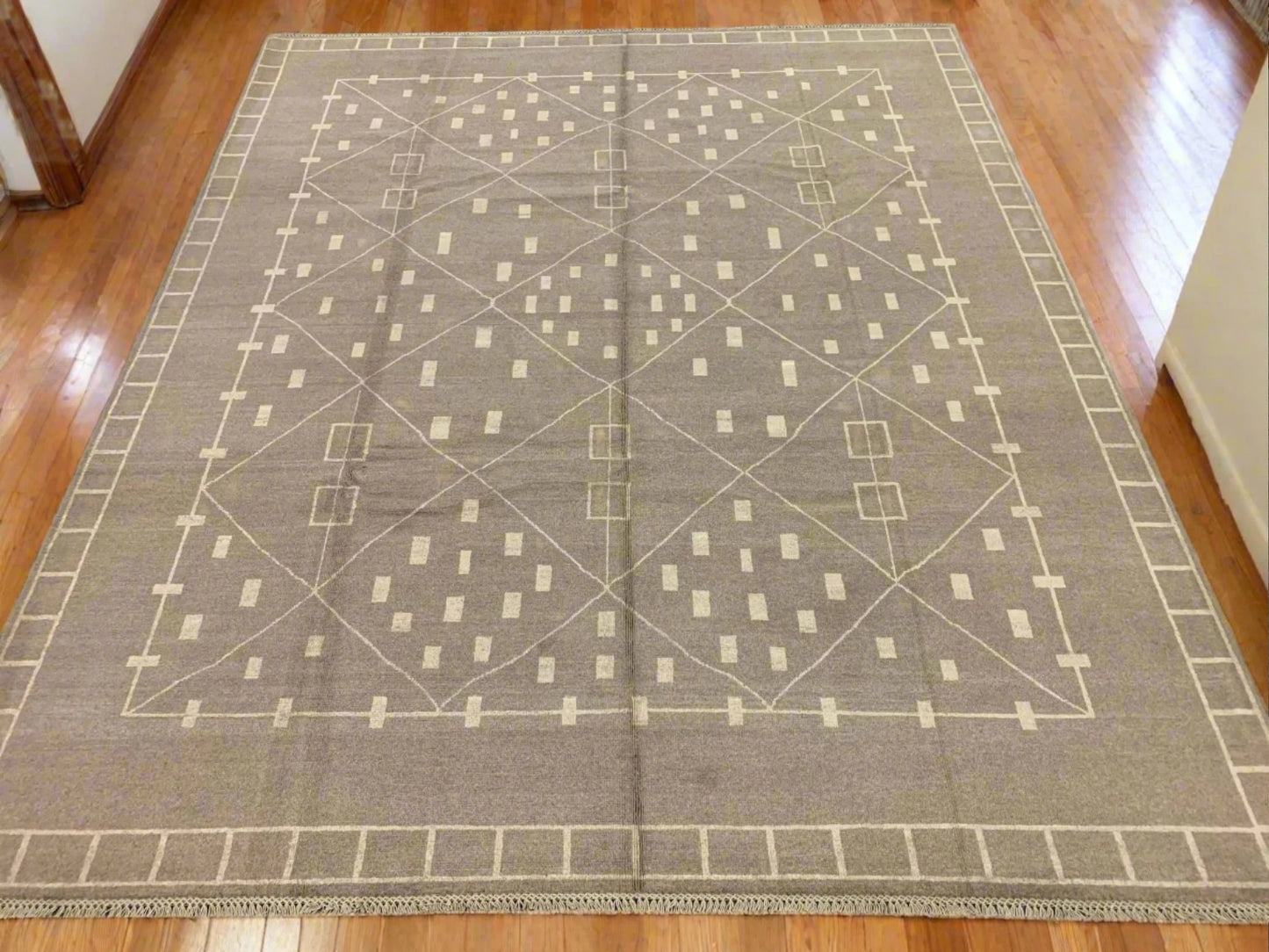 8X10 Moroccan Natural Wool Color Handmade Rug # 11482