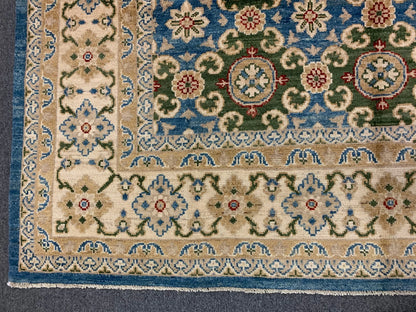 Oushak Light Blue/Beige 8X10 Handmade Wool Rug # 11205