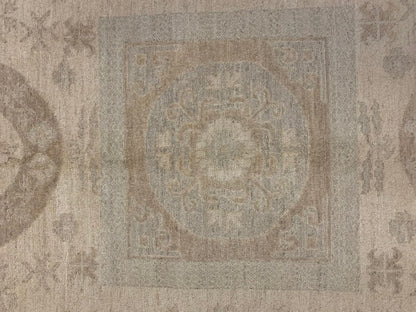 8X10 Oushak Soft Gray/Ivory Handmade Wool Rug # 11442