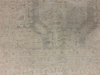 Chobi 8X10 Soft Gray/Ivory Handmade Wool Rug # 11390