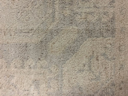 Chobi 8X10 Soft Gray/Ivory Handmade Wool Rug # 11390