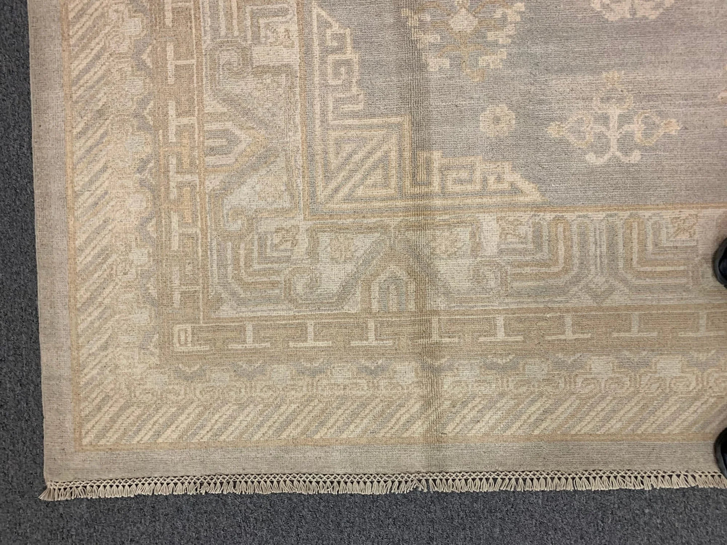 Oushak 8X10 Soft Gray Handmade Wool Rug # 11515