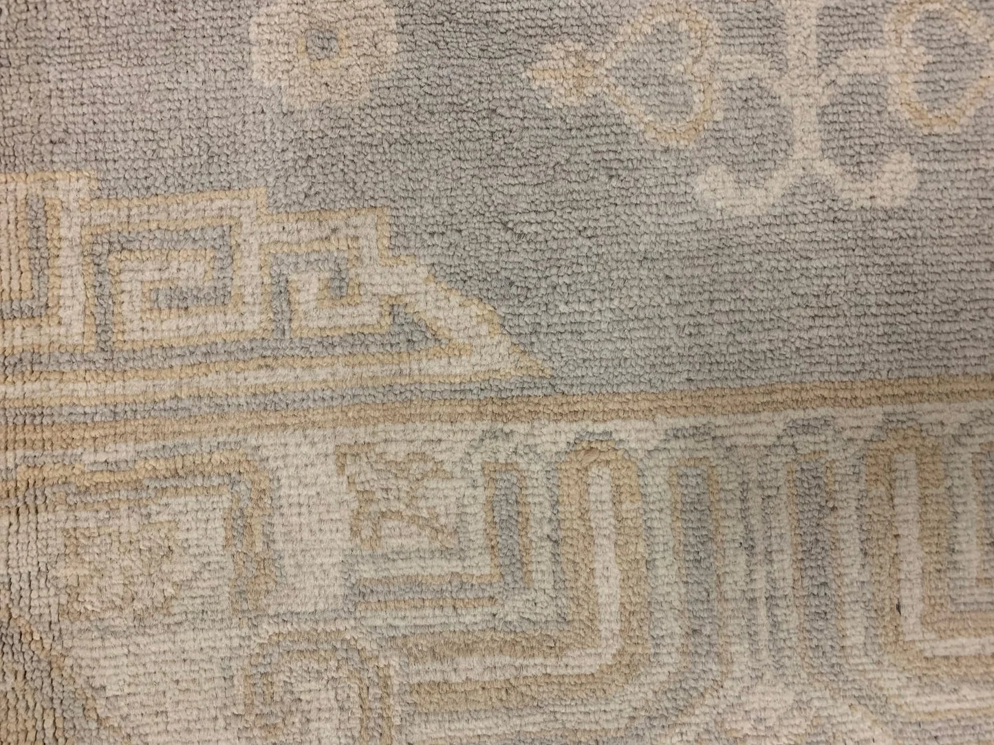 Oushak 8X10 Soft Gray Handmade Wool Rug # 11515