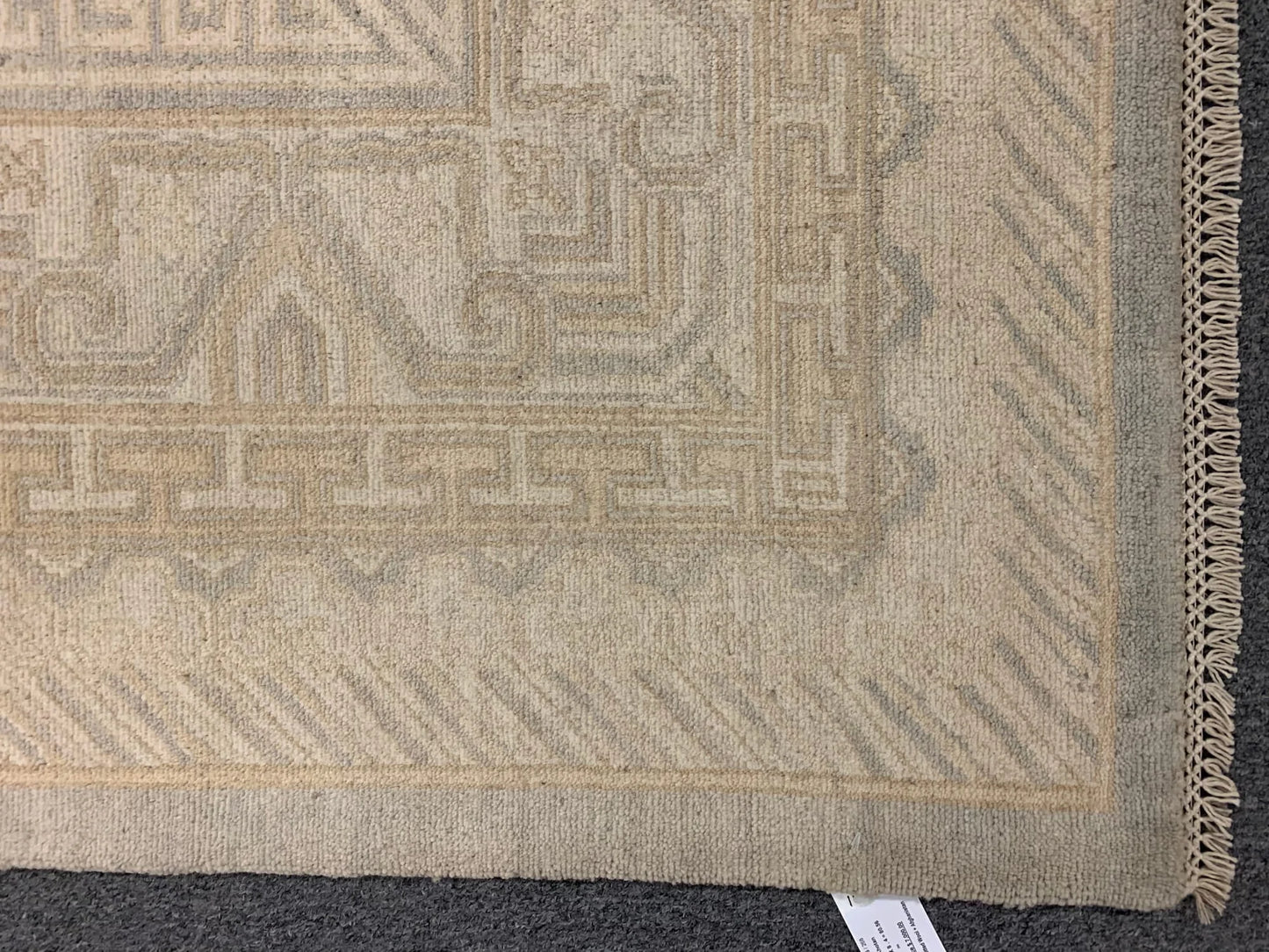 Oushak 8X10 Soft Gray Handmade Wool Rug # 11515
