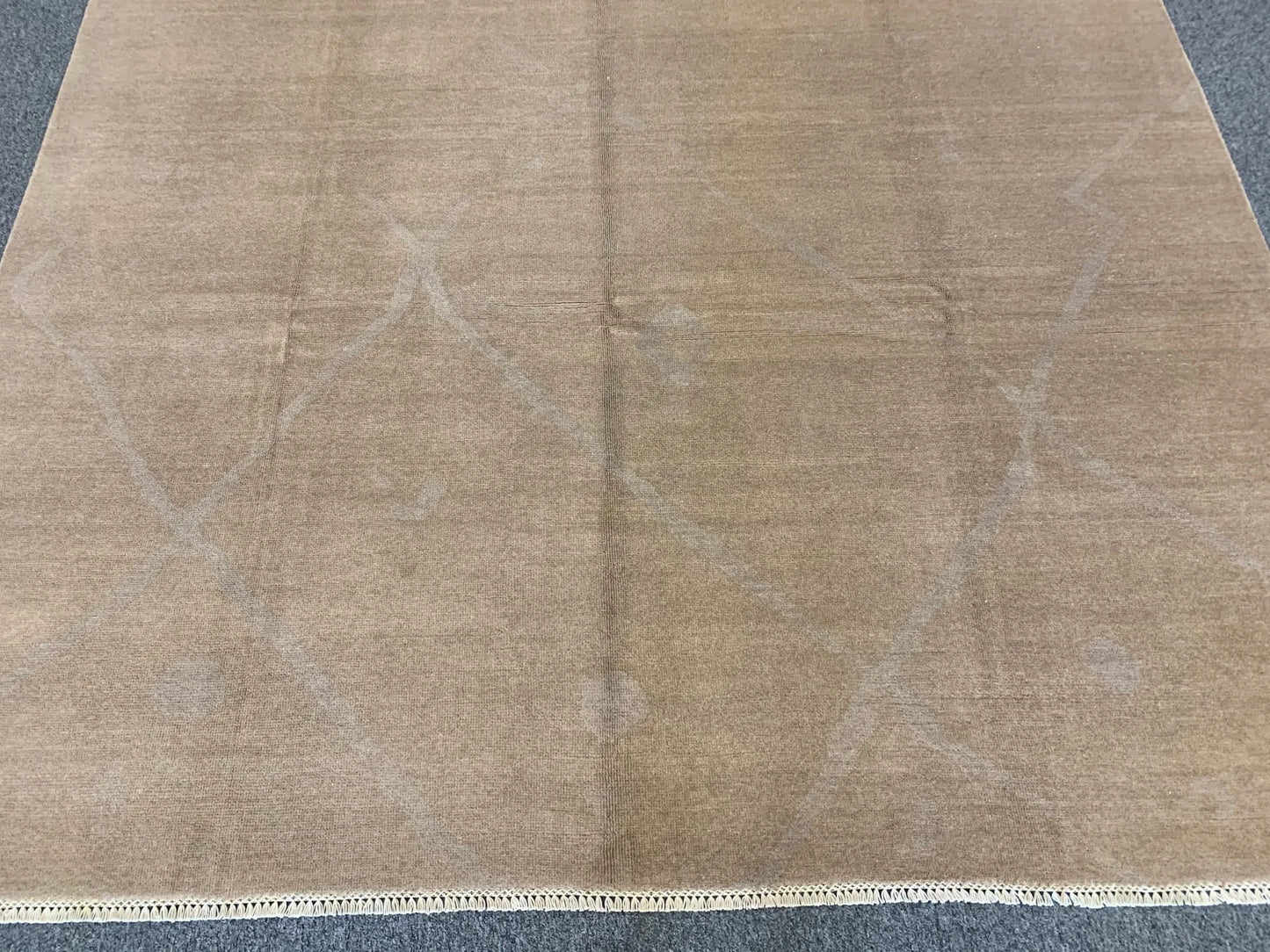 Moroccan 8X10 Natural Wool Color Handmade Rug # 11483
