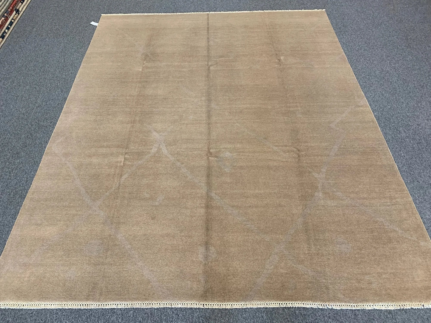 Moroccan 8X10 Natural Wool Color Handmade Rug # 11483