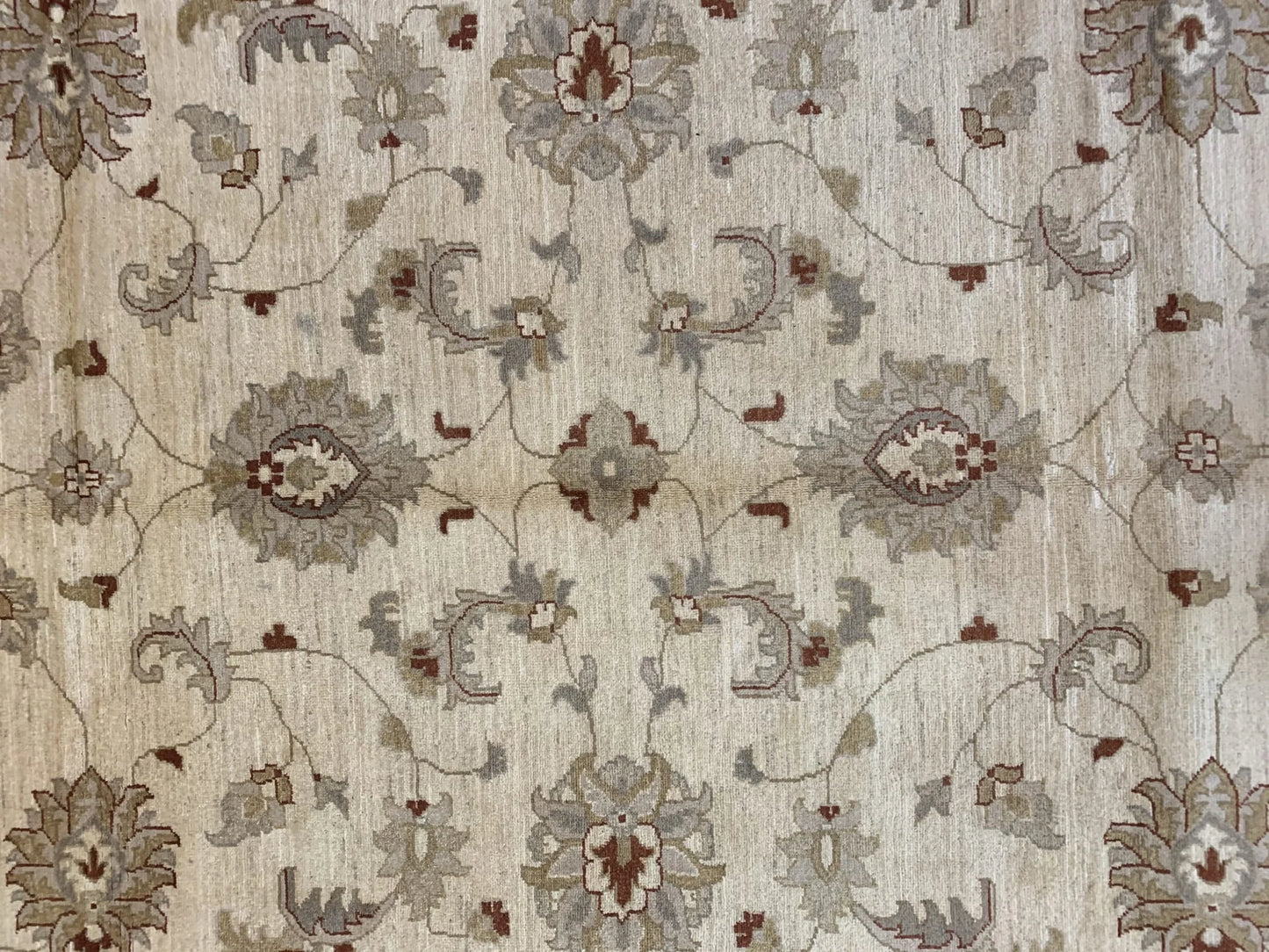 Beige/Rust 9X12 Ziegler Handmade Wool Rug # 7965