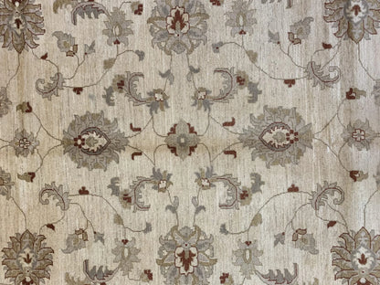 Beige/Rust 9X12 Ziegler Handmade Wool Rug # 7965