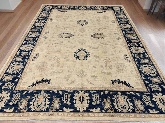 Chobi Ziegler 10X14 Handmade Wool Rug # 10528