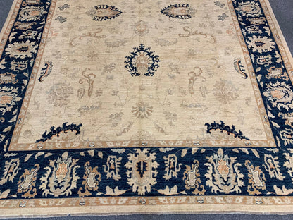 Chobi Ziegler 10X14 Handmade Wool Rug # 10528