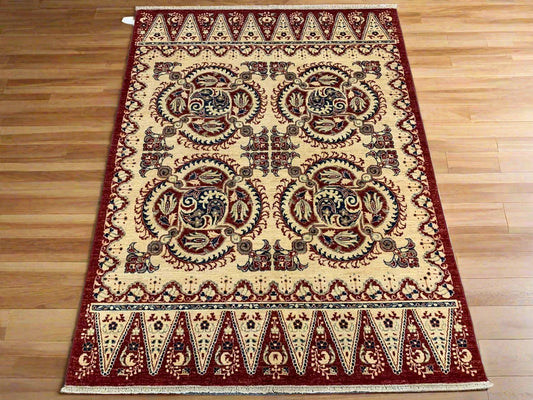 Tribal Multicolor 5X7 Aryana Handmade Wool Rug # 9172