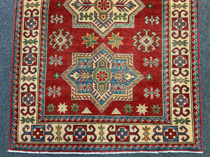 3' X 5' Fine Kazak Handmade Wool Rug # 10423
