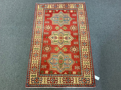 3' X 5' Fine Kazak Handmade Wool Rug # 10423