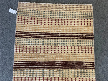 Multicolor Striped 3X6 handmade Wool Rug # 9245