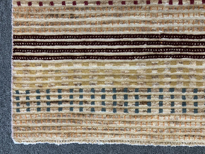 Multicolor Striped 3X6 handmade Wool Rug # 9245