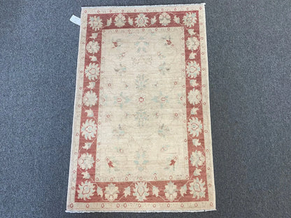 Oushak Chobi 3X4 Handmade Wool Rug # 9631