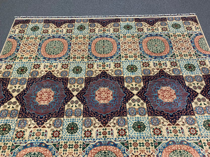 Mamluk Multicolor 10X14 Handmade Wool Rug # 11256