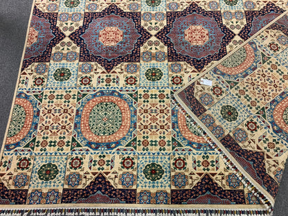 Mamluk Multicolor 10X14 Handmade Wool Rug # 11256