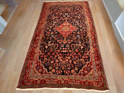 Wide Runner 5' 3" X 9' 10" Authentic Hamadan Hand Knotted Rug # 11611