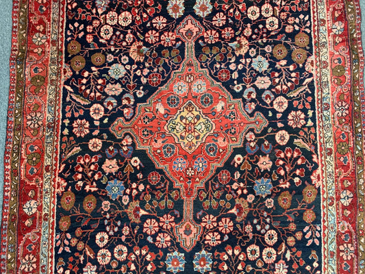 Wide Runner 5' 3" X 9' 10" Authentic Hamadan Hand Knotted Rug # 11611