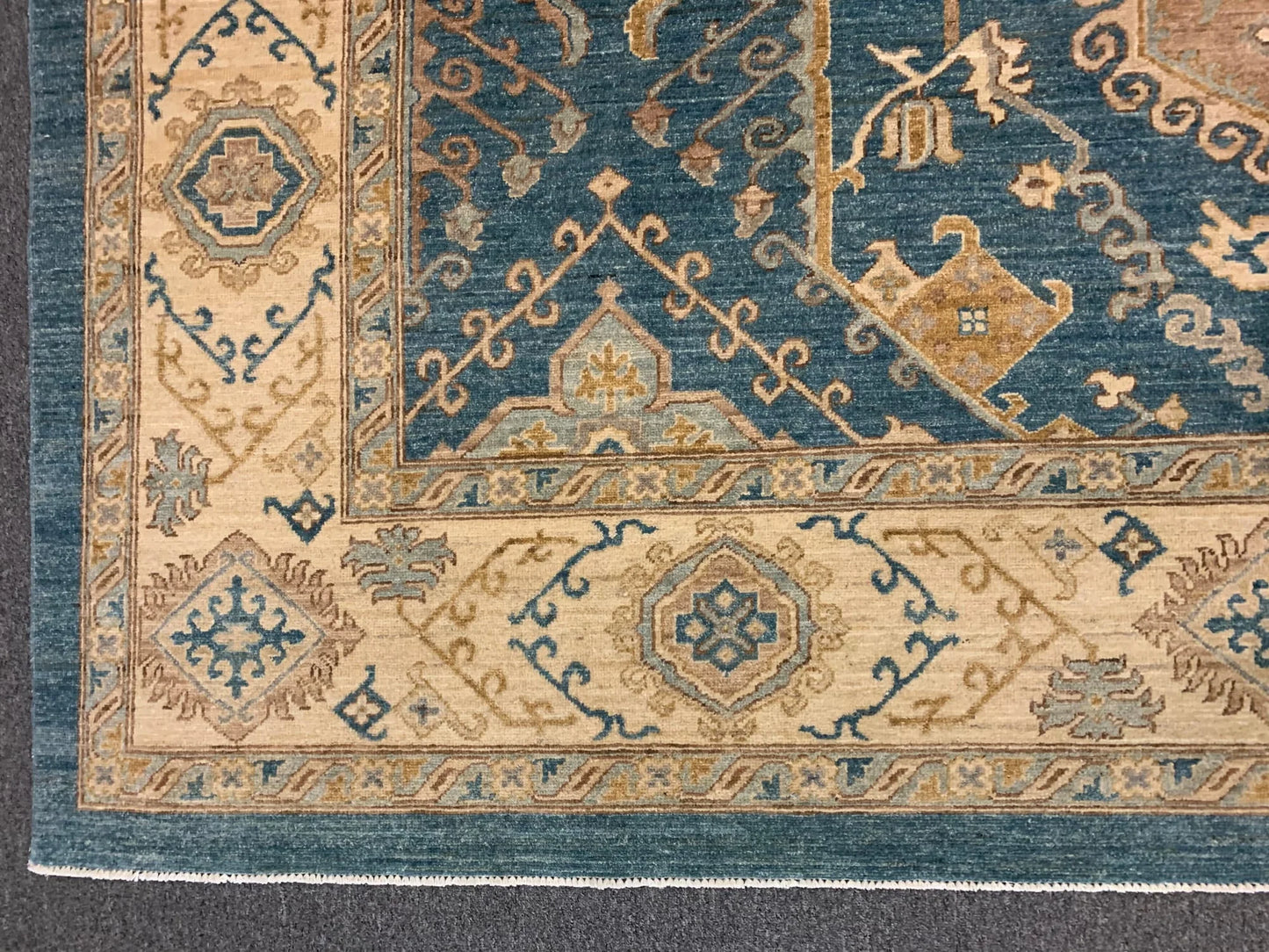 Chobi Blue 9X12 Handmade Wool Rug # 10303