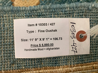 Chobi Blue 9X12 Handmade Wool Rug # 10303