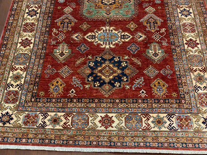 Super Kazak 9X12 Handmade Wool Rug # 12138