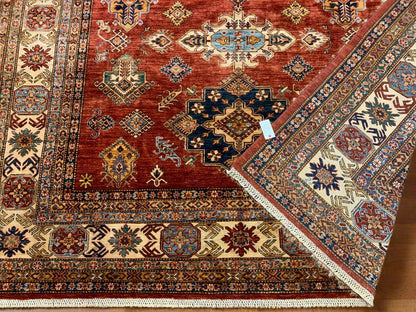 Super Kazak 9X12 Handmade Wool Rug # 12138