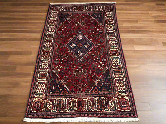Tribal One of a Kind 4X7 Handmade Wool Rug
