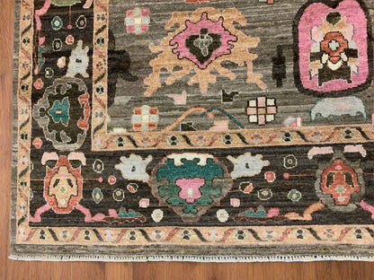 Gray 8X10 Oushak Turkish Handmade Wool Rug # 12223