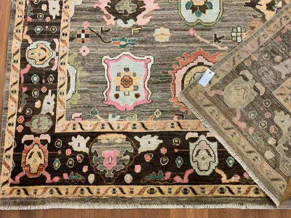 Gray 8X10 Oushak Turkish Handmade Wool Rug # 12223