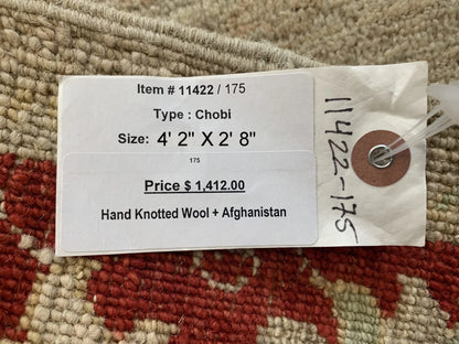 Chobi 3X4 Handmade Wool Rug # 11422