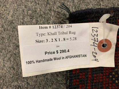 2 X 4 Khall Tribal Handmade Wool Rug # 12374