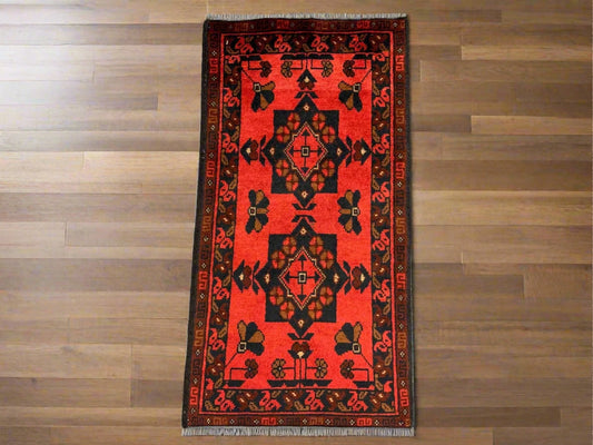 2 X 4 Khall Tribal Handmade Wool Rug # 12372