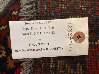 2 X 4 Khall Tribal Handmade Wool Rug # 12327