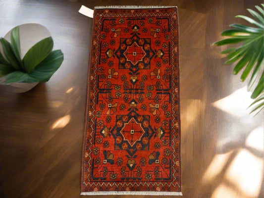 2 X 3 Khall Tribal Handmade Wool Rug # 12364