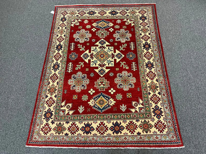 Kazak Rug 5X7 Kazak Handmade Wool # 12507