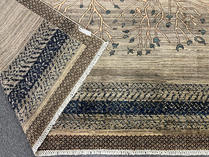 8X10 Gabbeh tribal landscape design Handmade Wool Rug # 12817