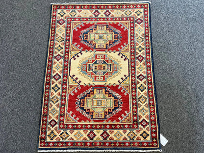 Kazak Multicolor 3X4 Handmade Wool Rug # 12580