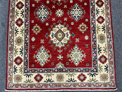 Kazak Red 3X5 Handmade Wool Rug # 12562