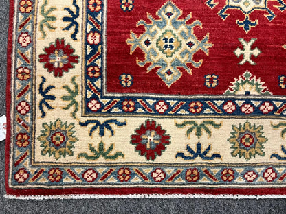 Kazak Red 3X5 Handmade Wool Rug # 12562