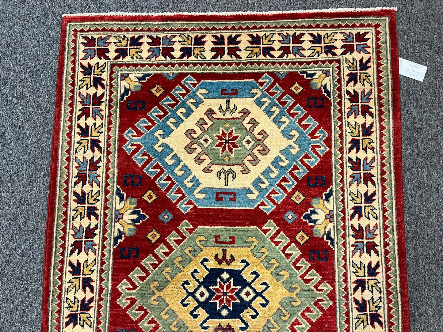 Kazak Red 3X5 Handmade Wool Rug # 12559