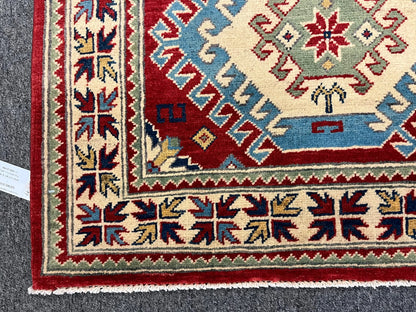 Kazak Red 3X5 Handmade Wool Rug # 12559