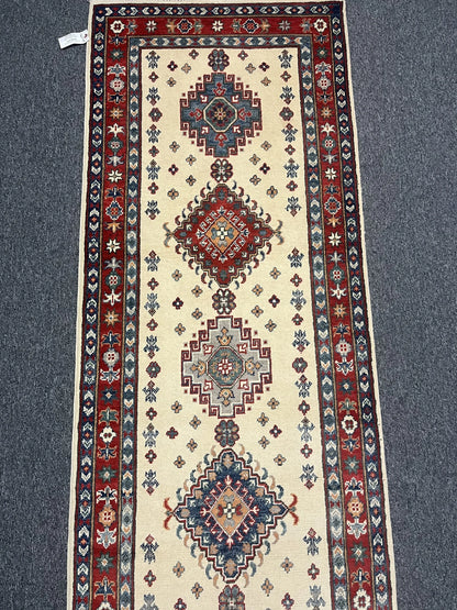 Kazak 2' 8"X10 Handmade Wool Runner Rug # 12660