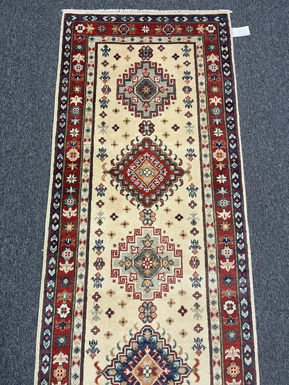 Kazak 2' 6"X10 Handmade Wool Runner Rug # 12728