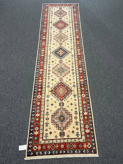 Kazak 2' 6"X10 Handmade Wool Runner Rug # 12728
