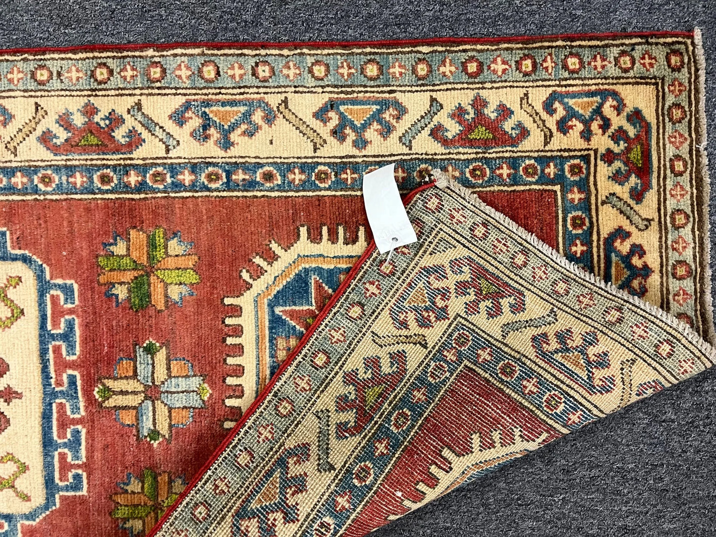 2' 6" X 10' Kazak Handmade Wool Runner Rug # 9934