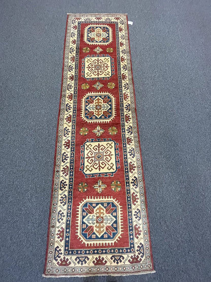 Kazak 2' 9"X10' Handmade Wool Runner Rug # 10210