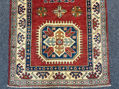 Kazak 2' 9"X10' Handmade Wool Runner Rug # 10210