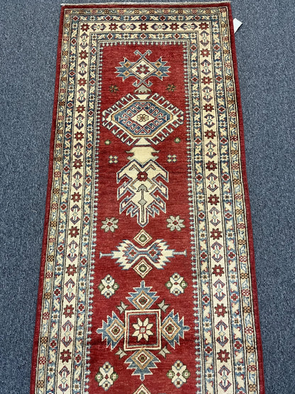 Kazak 2' 8"X10 Handmade Wool Runner Rug # 9947